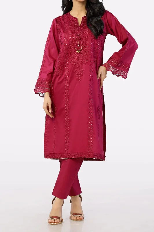 Maroon Embroidered 2PC