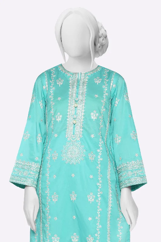 Green Embroidered 2PC