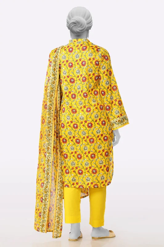 Mustard Printed 3PC