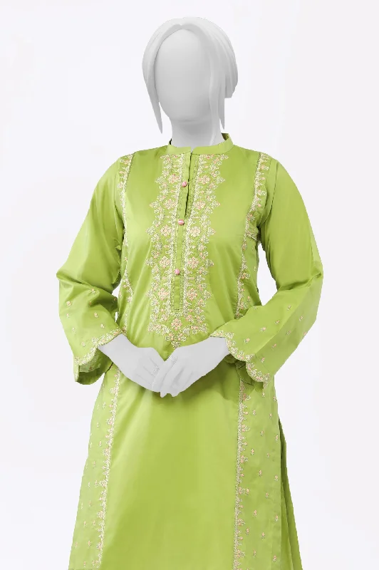 Green Embroidered Kurti