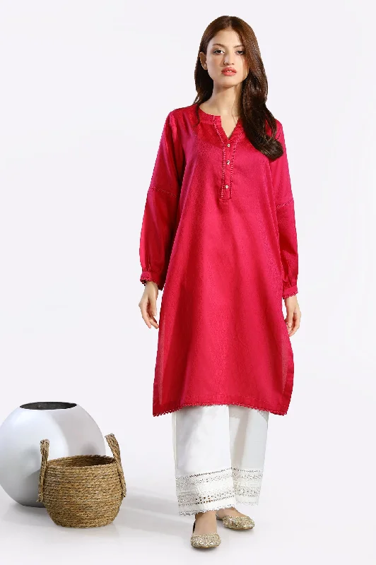 Pink Solid Kurti