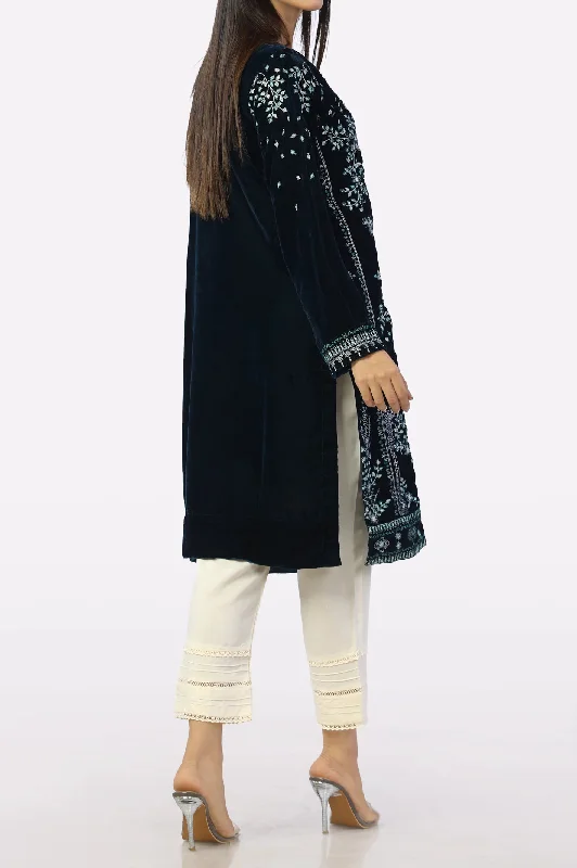 Teal Emroidered Kurti