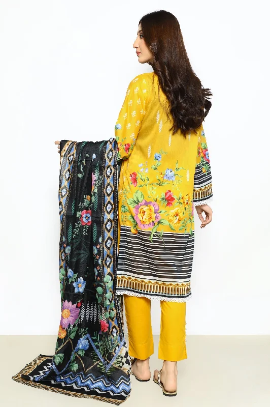 Mustard Printed 3PC