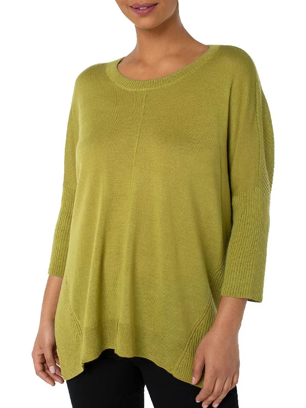 Womens Wool Blend Crewneck Pullover Sweater