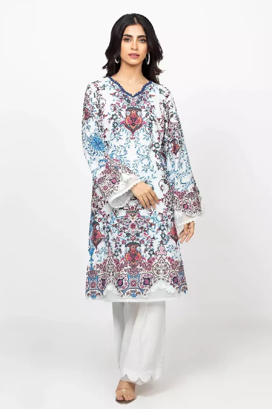 Off White 1PC Unstitched Kurti