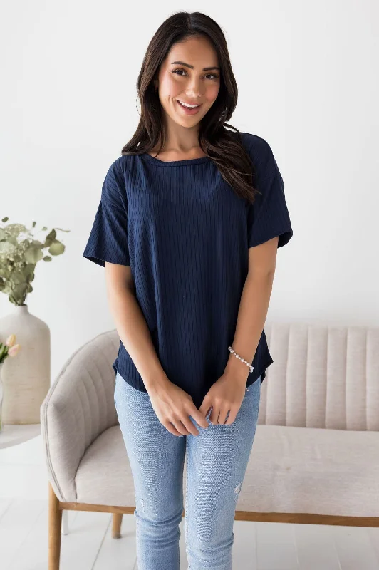 Cheerful Spirit Ribbed Top