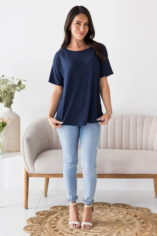 Cheerful Spirit Ribbed Top