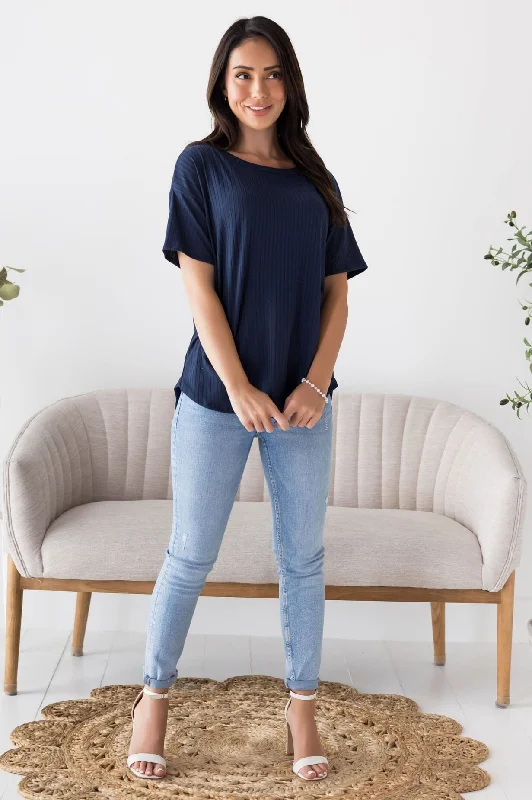 Cheerful Spirit Ribbed Top