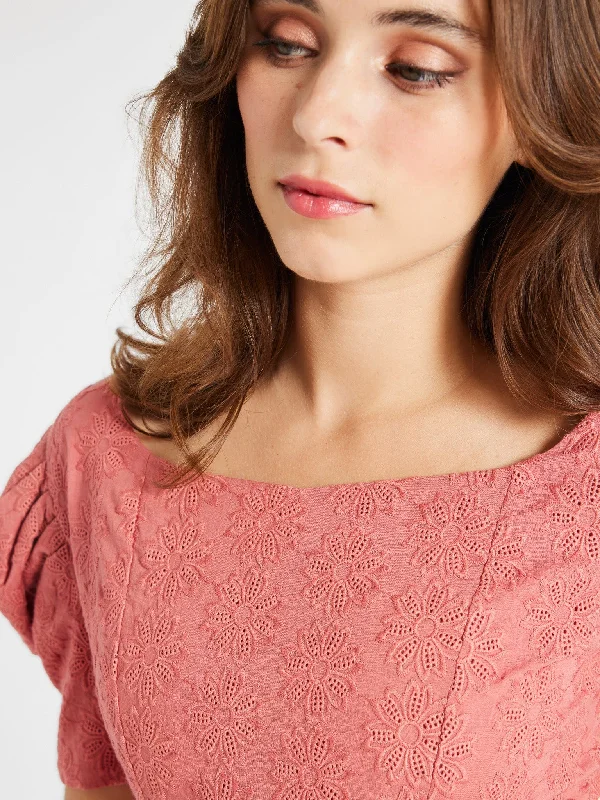 Coco Top in Rosewood Eyelet