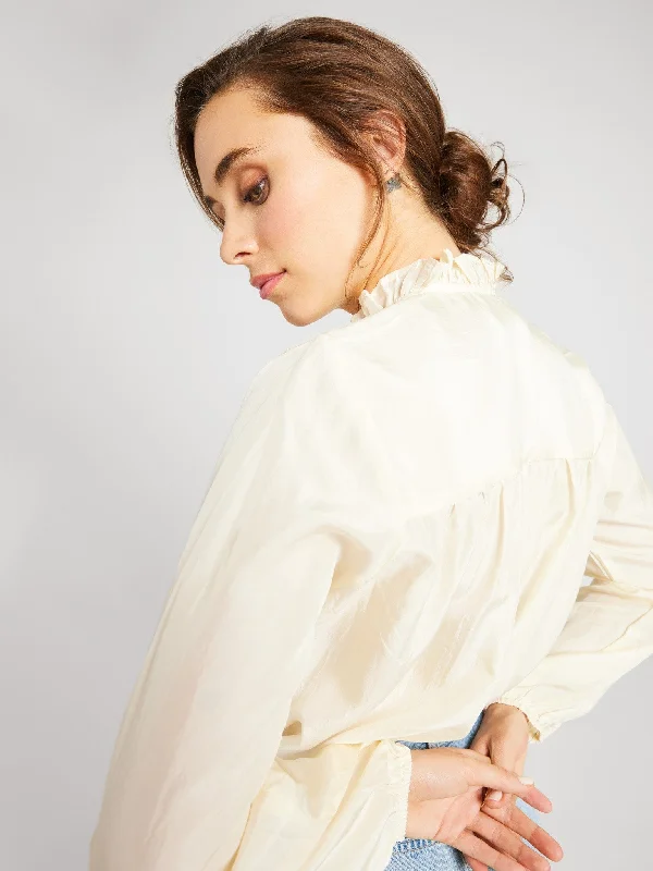 Francesca Top in Ivory Silk