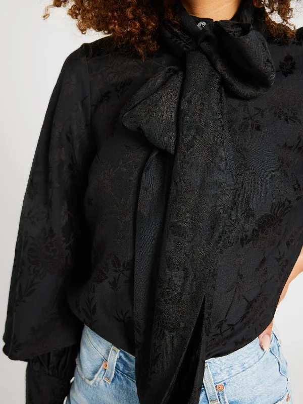 Gigi Top in Black Jacquard