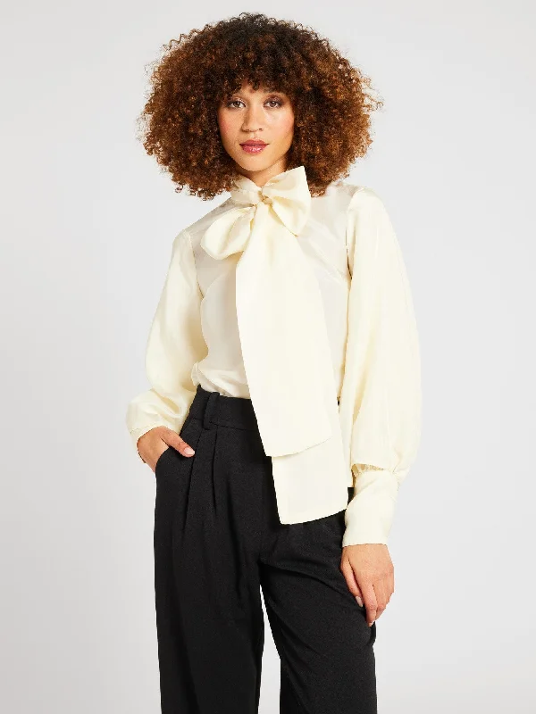 Gigi Top in Ivory Silk