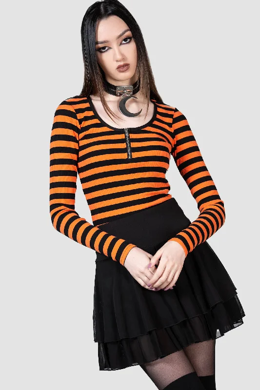 Izora Ribbed Top [PUMPKIN]