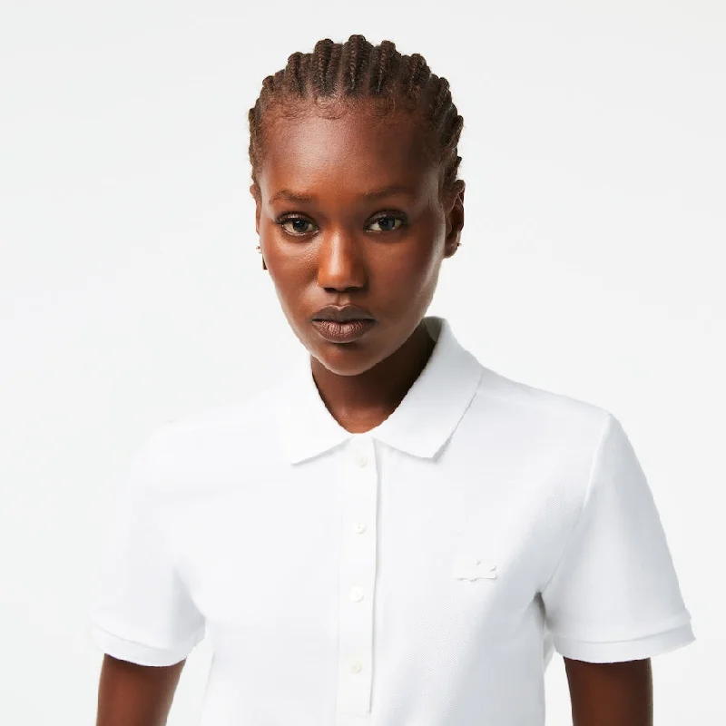 Women's Slim Fit Stretch Cotton Piqué Polo White