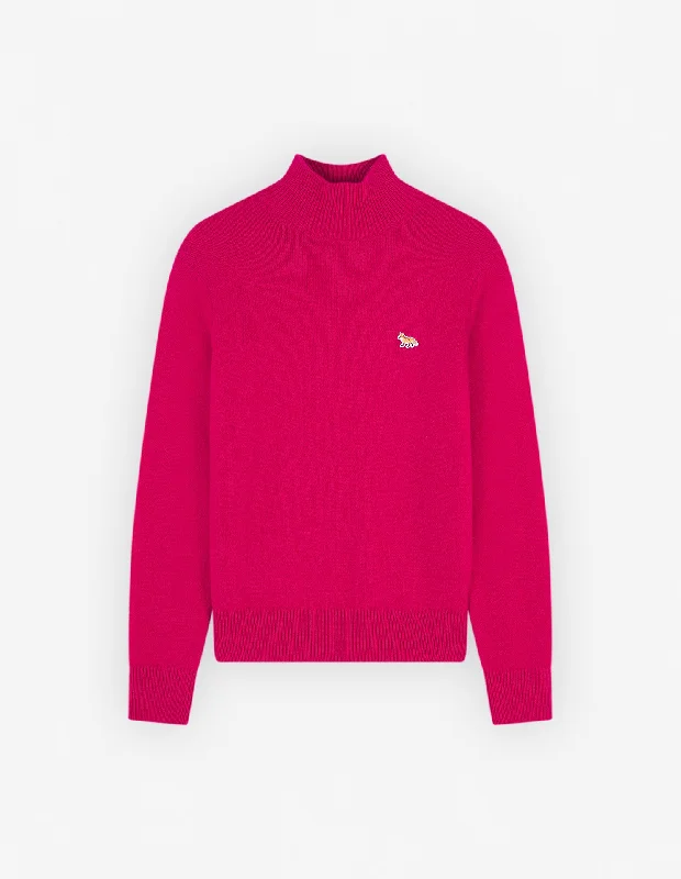 Baby Fox Patch Boxy Turtleneck Fuchsia