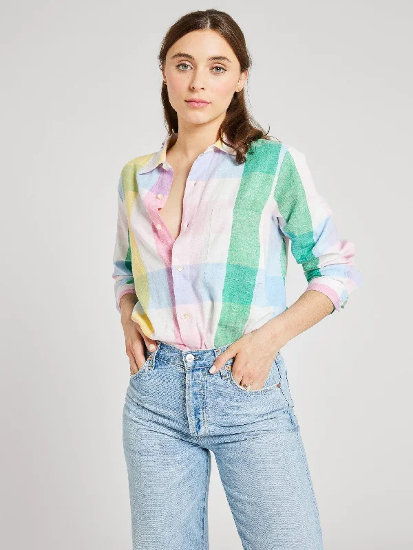 Sofia Top in Pastel Plaid