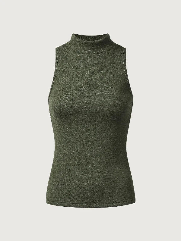 Cashsoft Underlayer Mockneck Tank