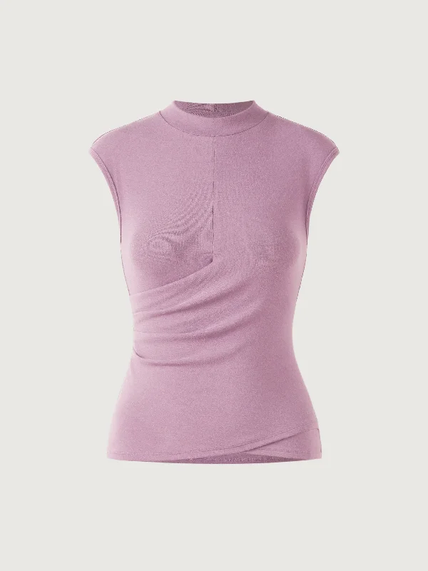 Eco-Mousse® Asymmetrical Cap Sleeve Top