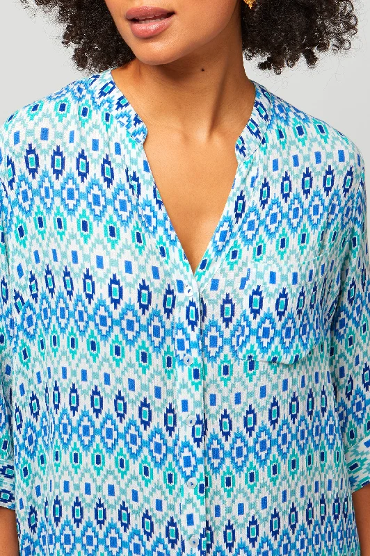 Mila Shirt Tunic | Aztec Turquoise