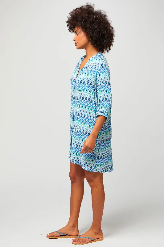 Mila Shirt Tunic | Aztec Turquoise