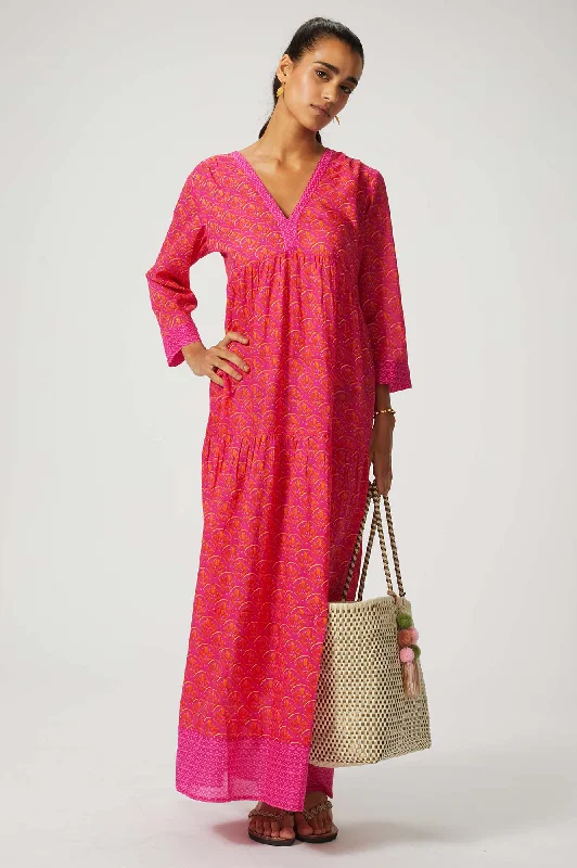 Mykonos Dress | Clover Pink/Orange