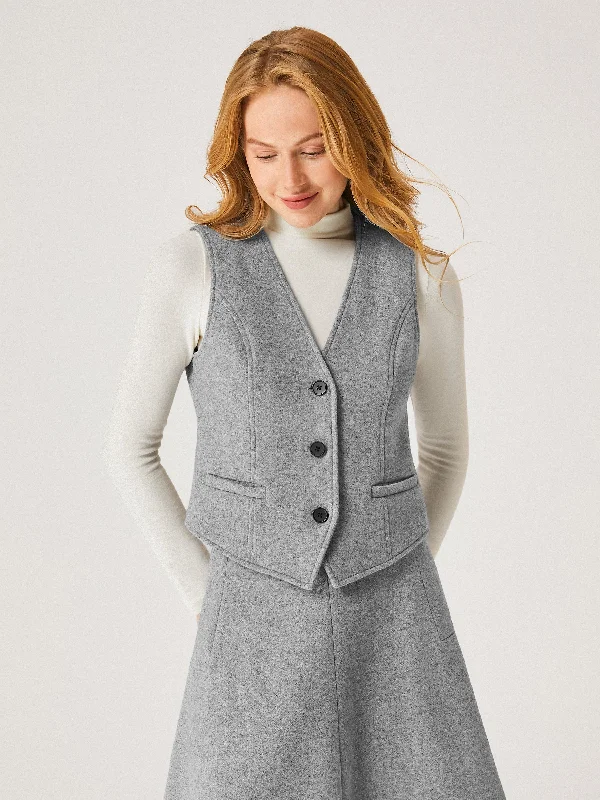 Cashmere-like Button Vest